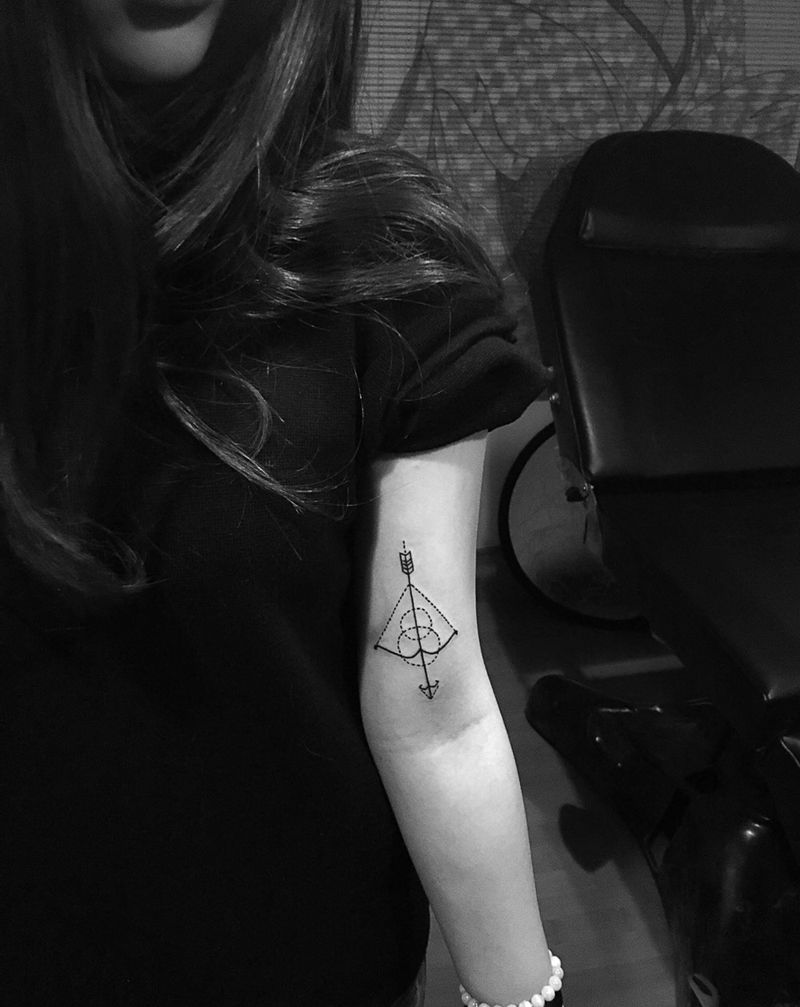 夏天将至小清新也可以很有个性纹身图片_成品手臂清新几何原创纹身图案