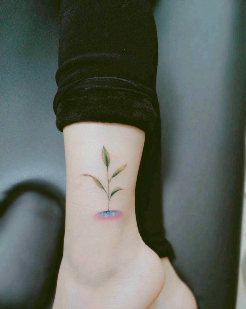 星空小花纹身图片