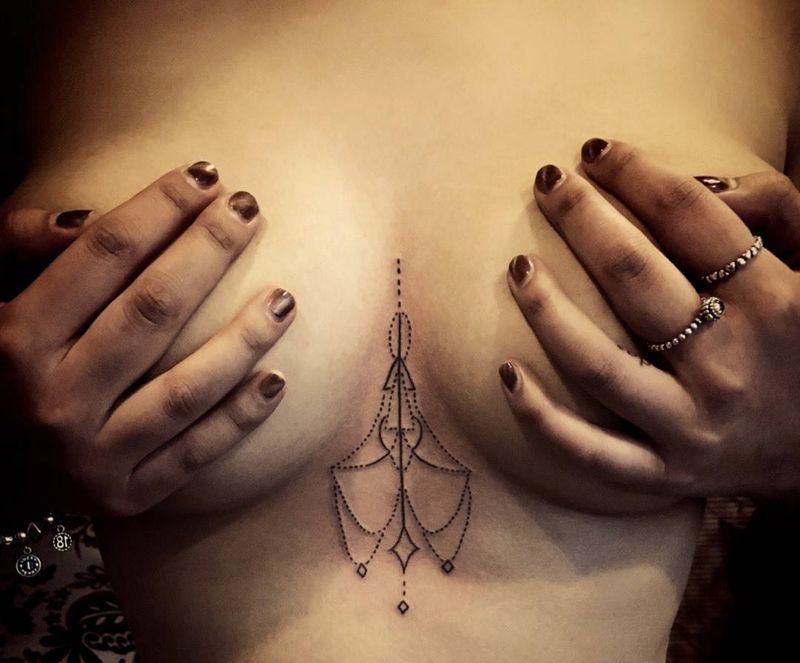 点与线纹身图片