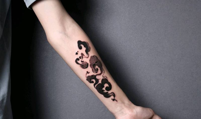水墨纹身图片