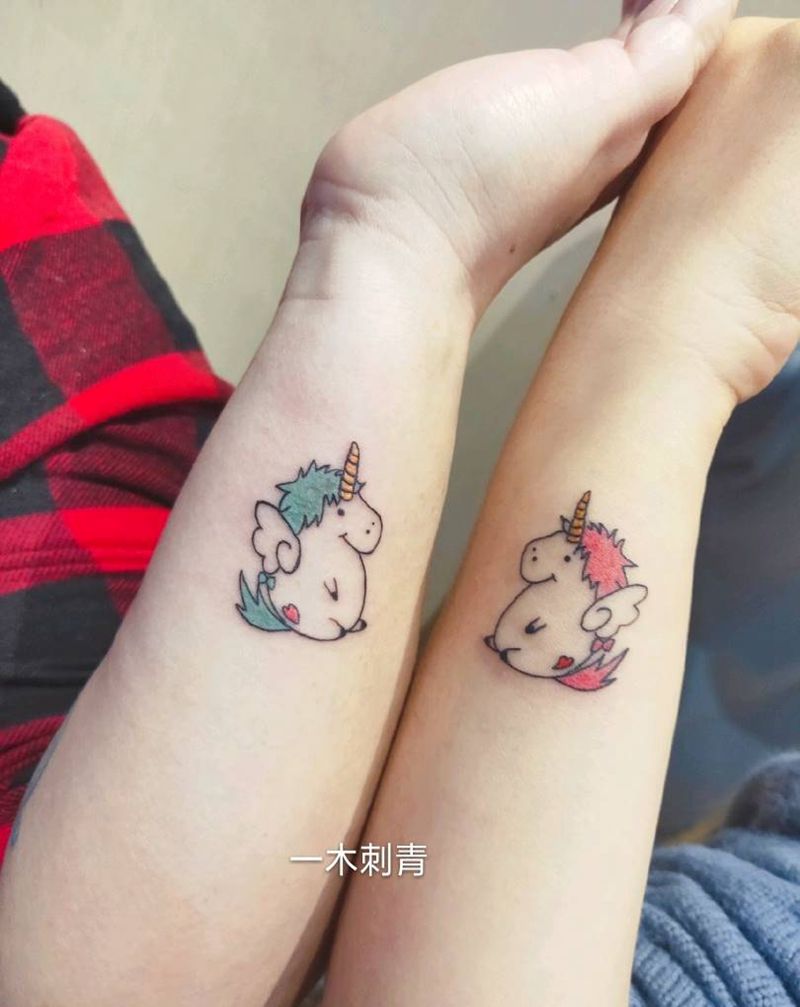 闺蜜独角兽纹身纹身图片