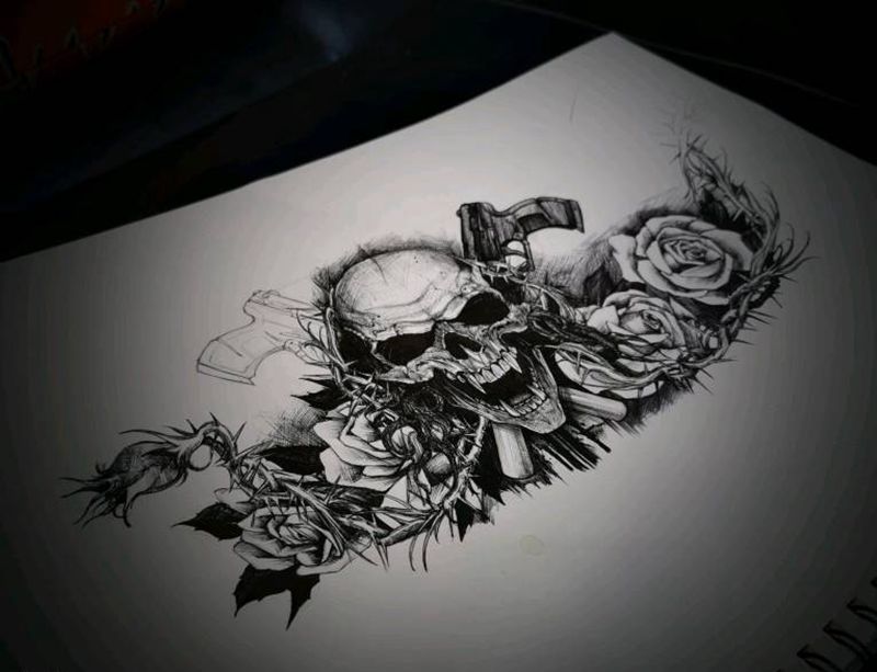 稿子通过啦[耶][耶][耶]纹身图片_欧美写实纹身图案