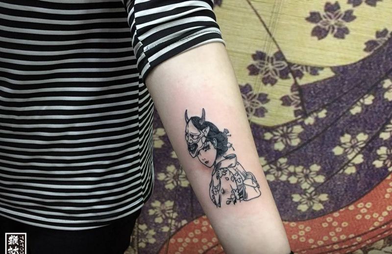 是富江大美女哦～纹身图片_手臂富江纹身图案