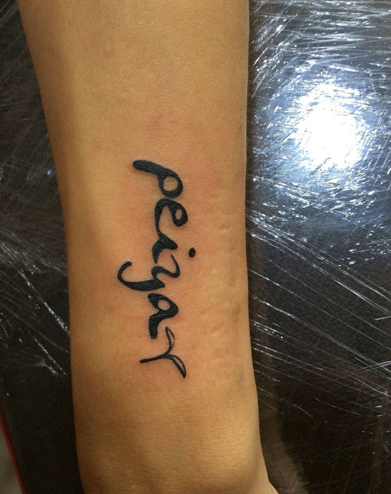 小清新纹身图片_成品手部清新字符纹身图案