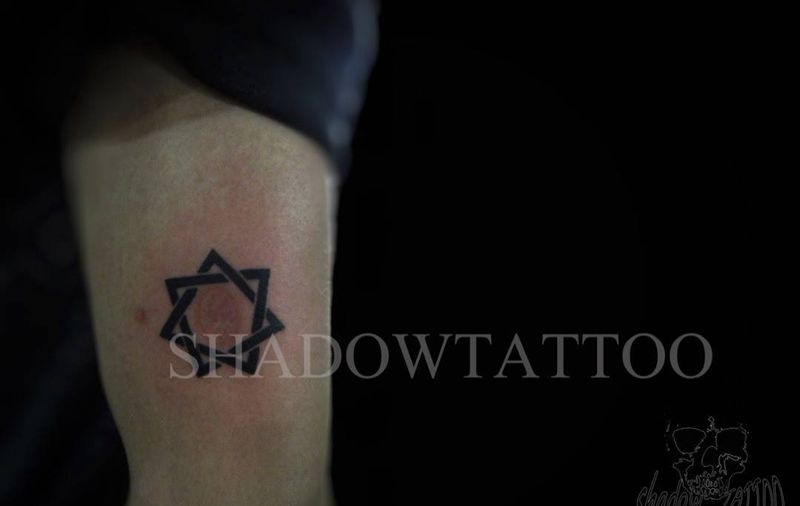 七芒星纹身图片_成品图腾清新纹身图案