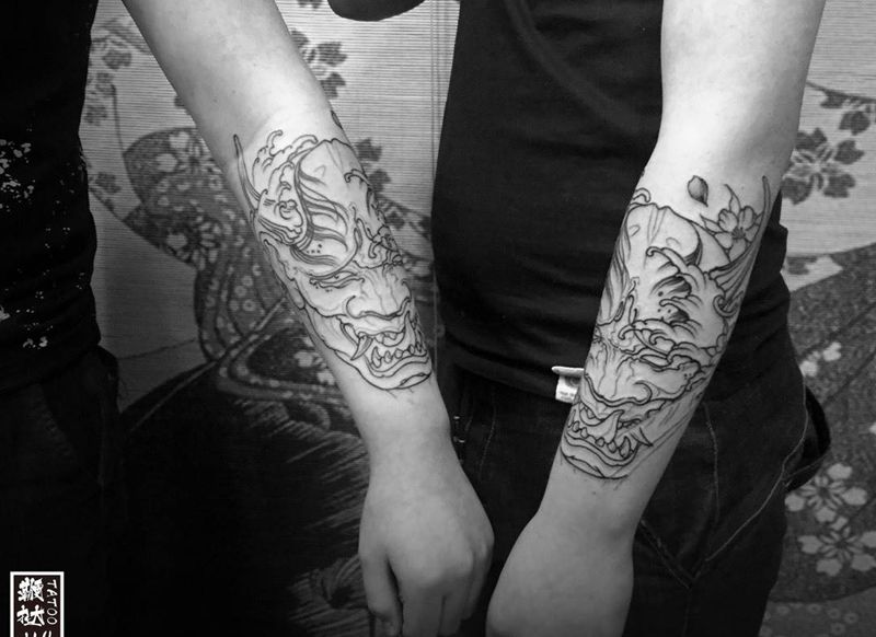 一样的般若，一样的两个人。纹身图片