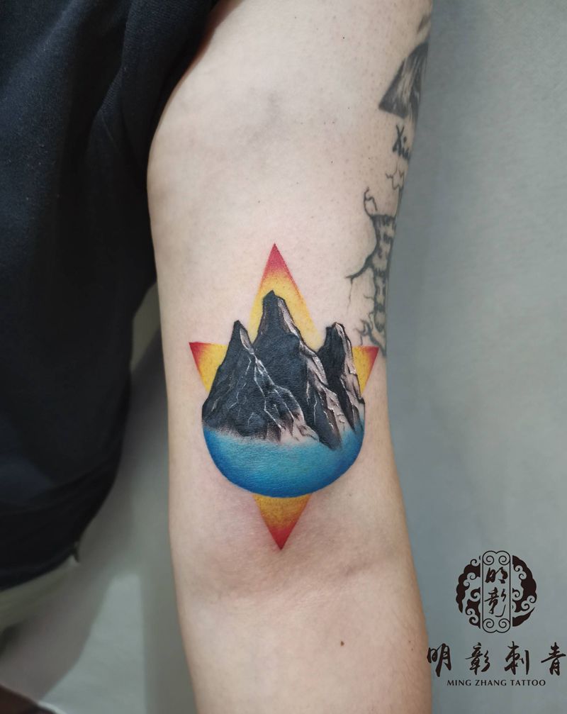 遮盖作品纹身图片_手臂水墨纹身图案