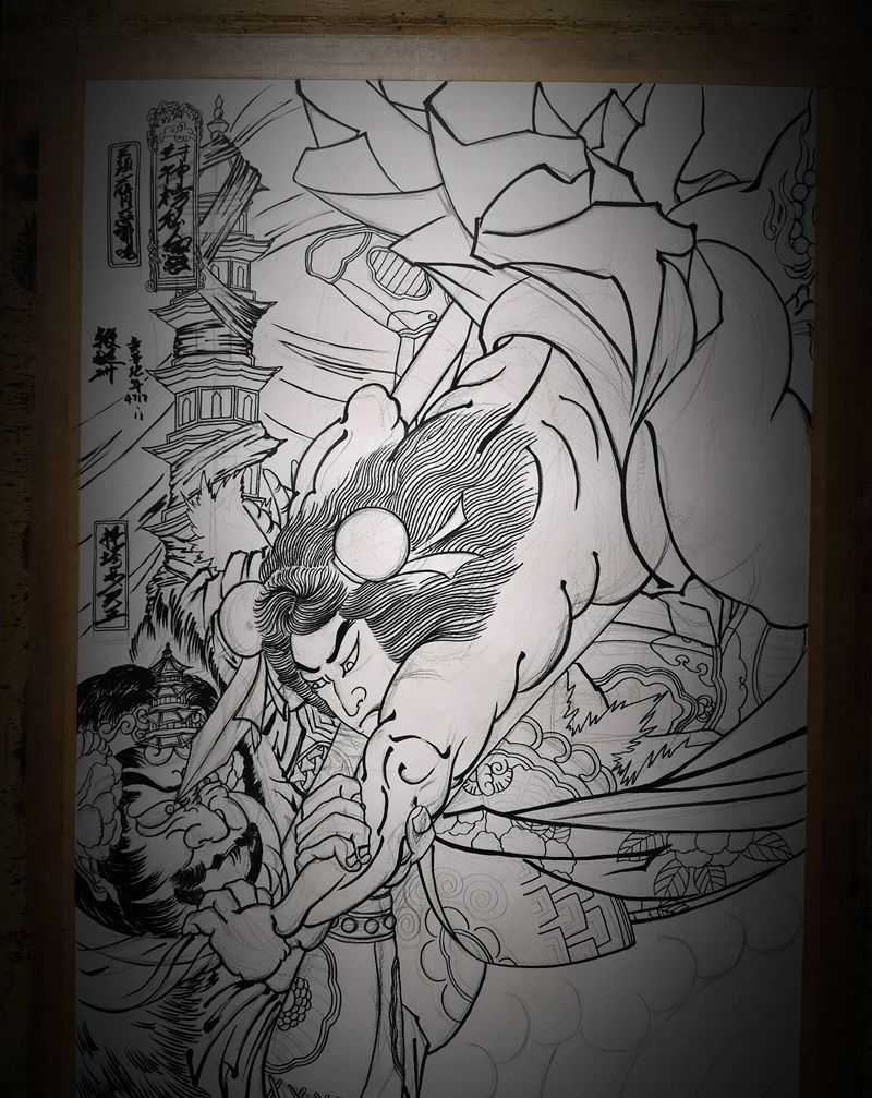 油腻时光纹身图片_老传统纹身图案