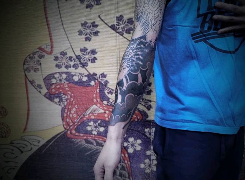 凤凰臂，板雾篇一。纹身图片_手臂老传统板雾纹身图案