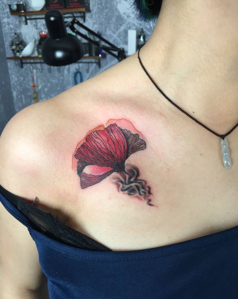 锁骨小清新纹身图片_成品清新植物胸部纹身图案