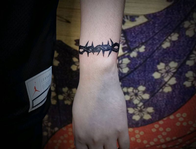 刺环纹身图片_手部手臂纹身图案