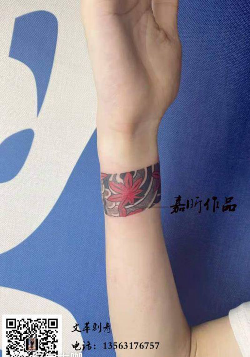 臂环纹身图片_手臂老传统纹身图案