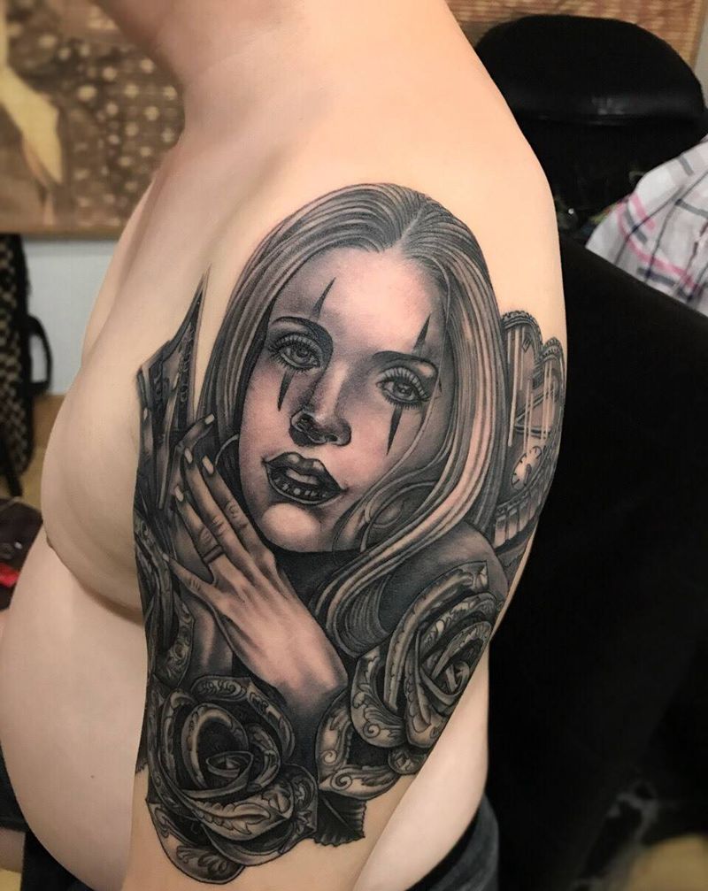 奇卡诺纹身图片_成品手臂肩部手部欧美人物植物静物宗教肖像纹身图案