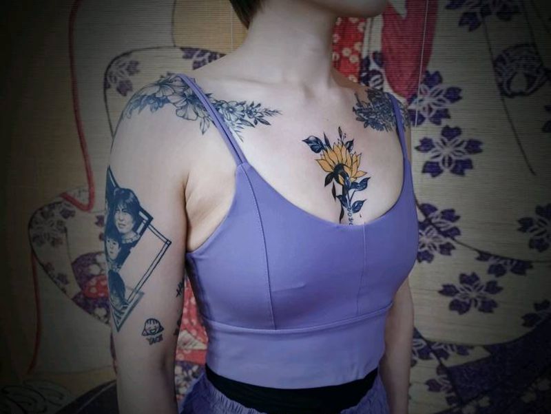 定制稿临时改动。纹身图片_胸部纹身图案