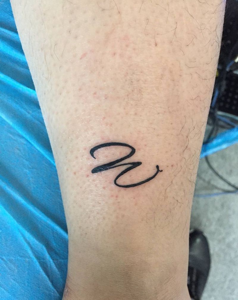 W纹身图片_成品脚部清新字符纹身图案