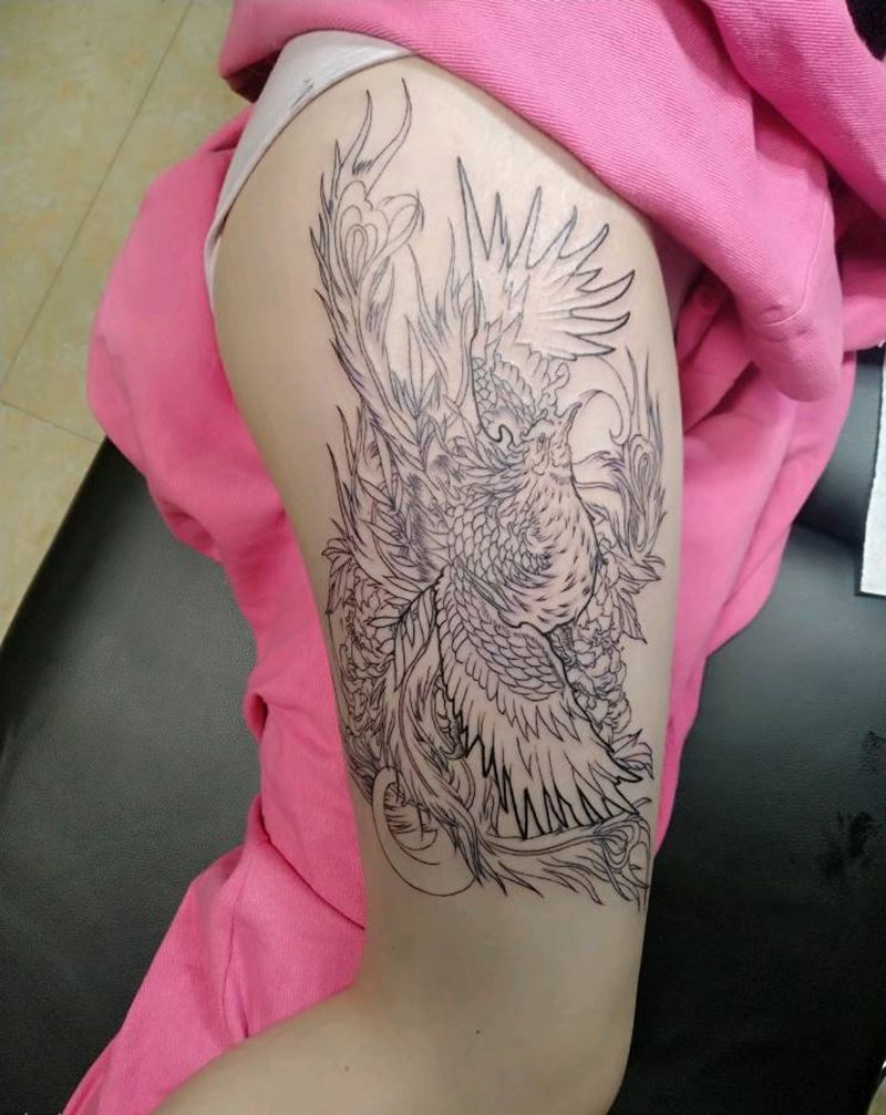凤凰，纹身图片