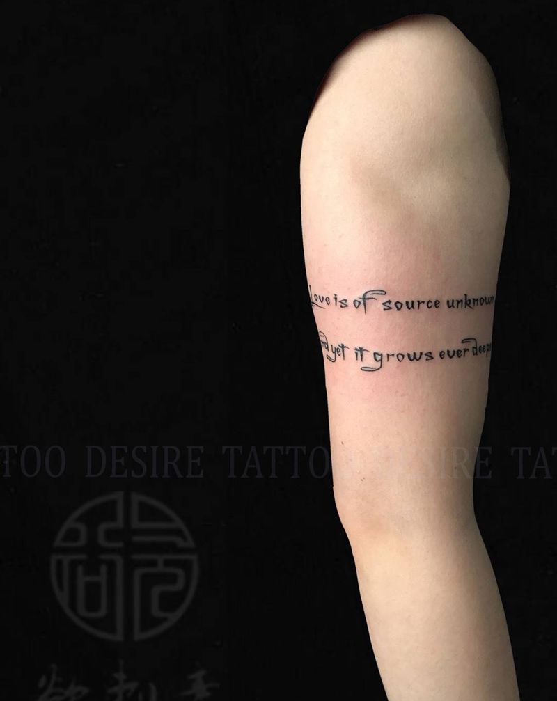 小清新纹身图片_成品手臂清新字符纹身图案