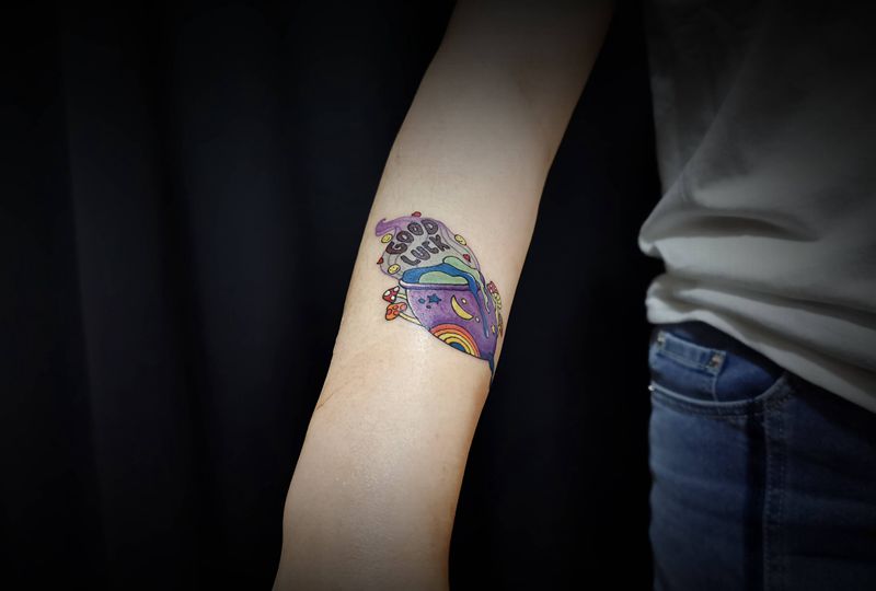 巫术罐子纹身图片_Old School纹身图案