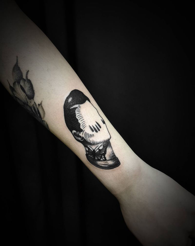 无面纹身图片_手臂纹身图案