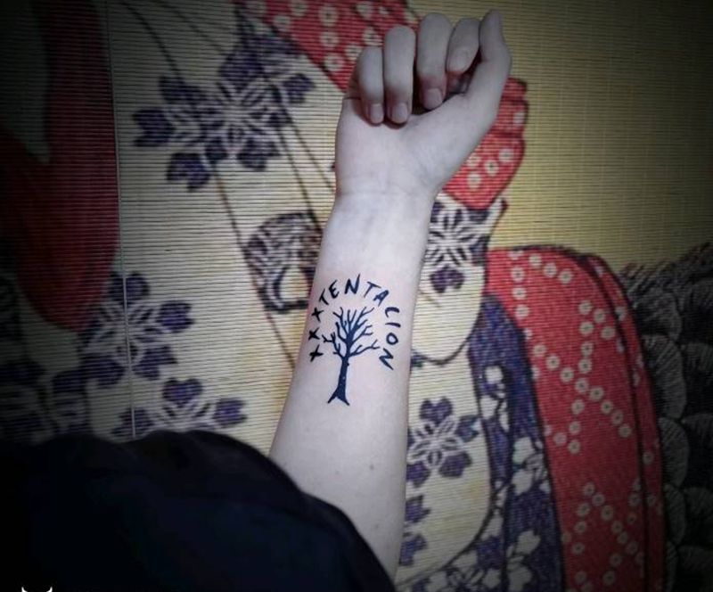 XXX TENTACION纹身图片_手臂纹身图案
