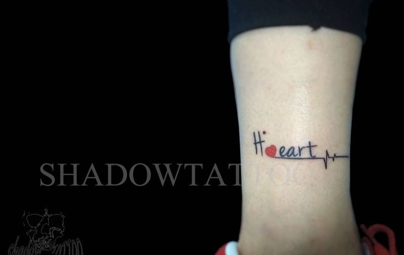 小清新纹身图片_成品脚部清新字符纹身图案