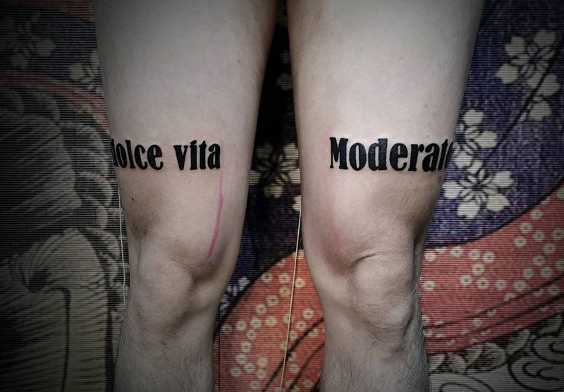 呐纹身图片_腿部纹身图案