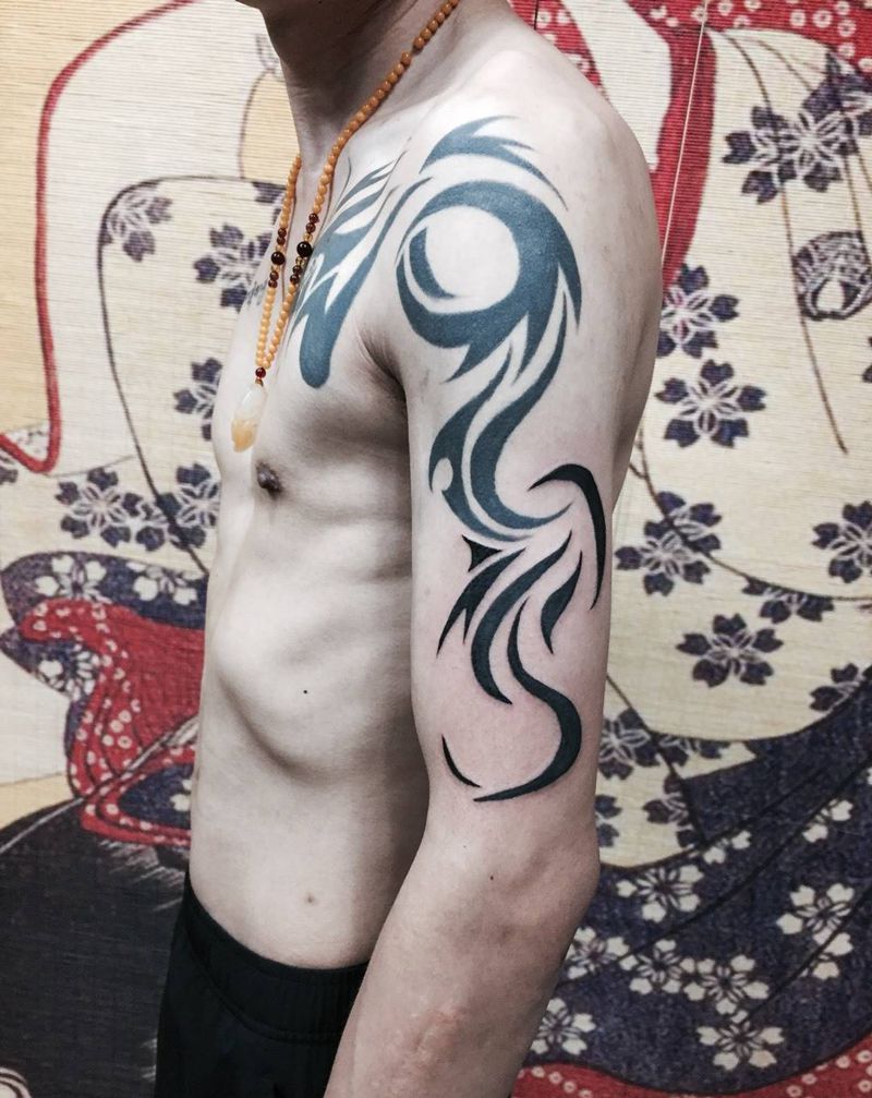 接图腾，只有下面一部分是我的纹身图片_成品欧美手臂习俗图腾纹身图案