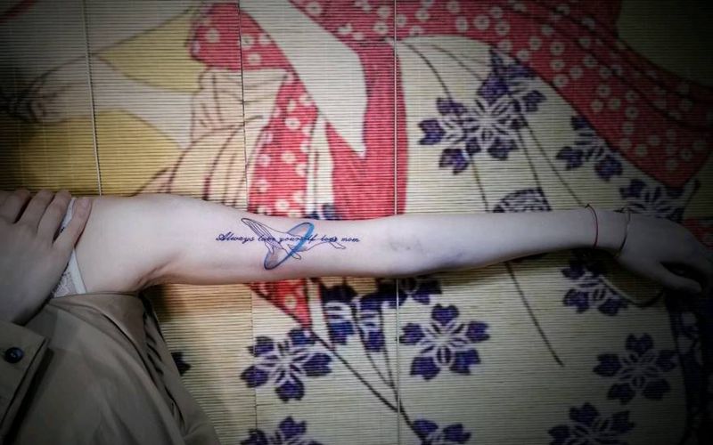 鲸•3拼纹身图片_手臂纹身图案
