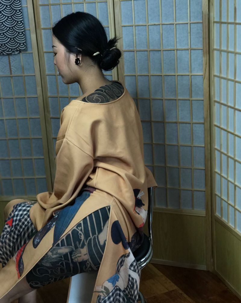 彫衫 l纹身图片_背部老传统纹身图案