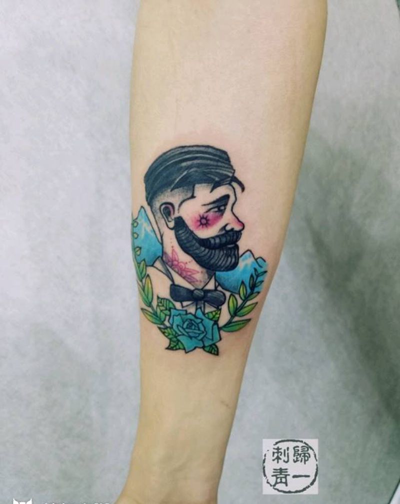 old school纹身图片_手臂欧美成品纹身图案