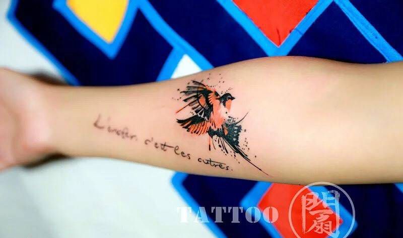 文艺狗纹身图片