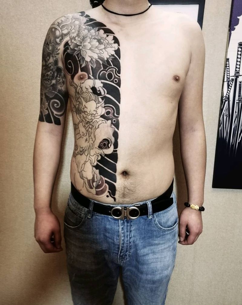 开衫未完纹身图片