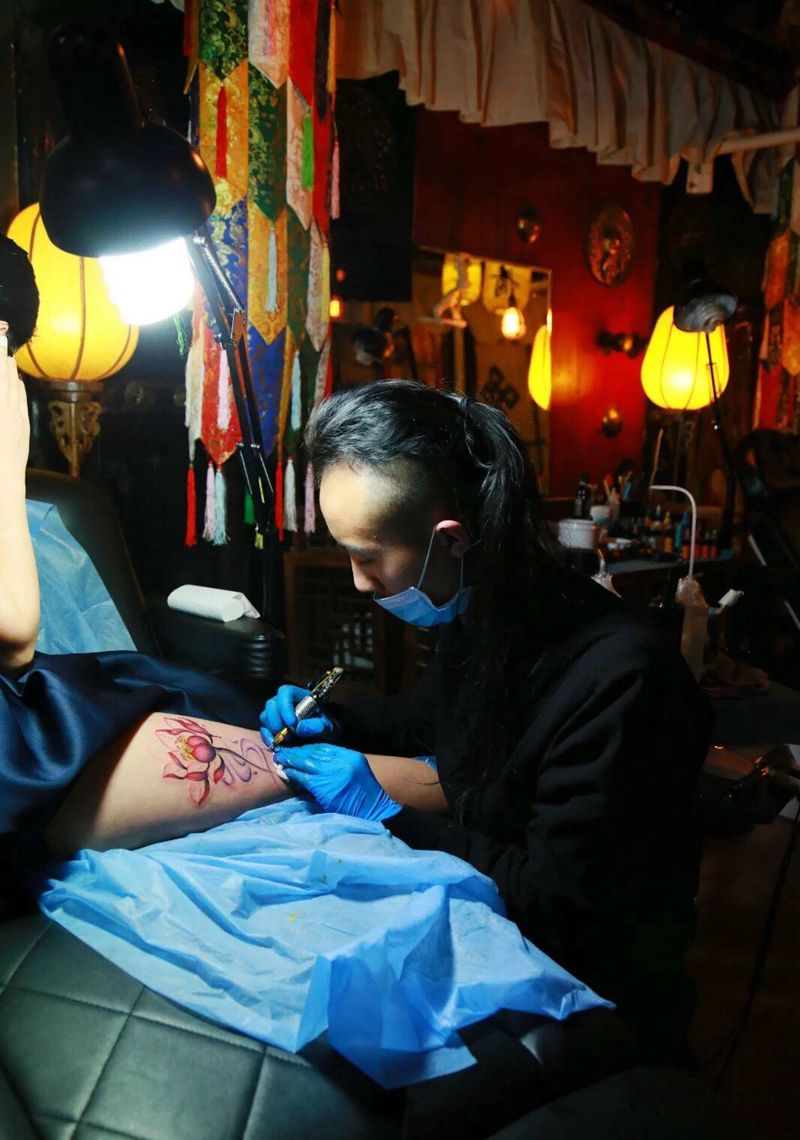 莲花作品纹身图片