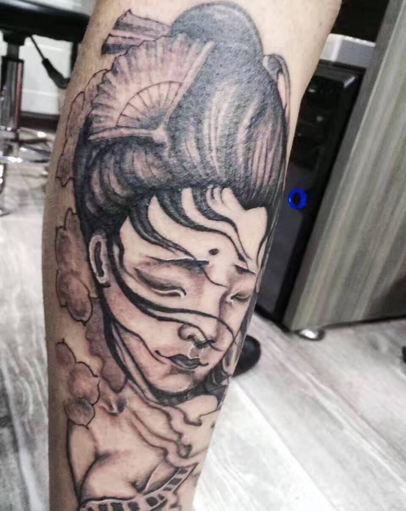 艺妓纹身图片