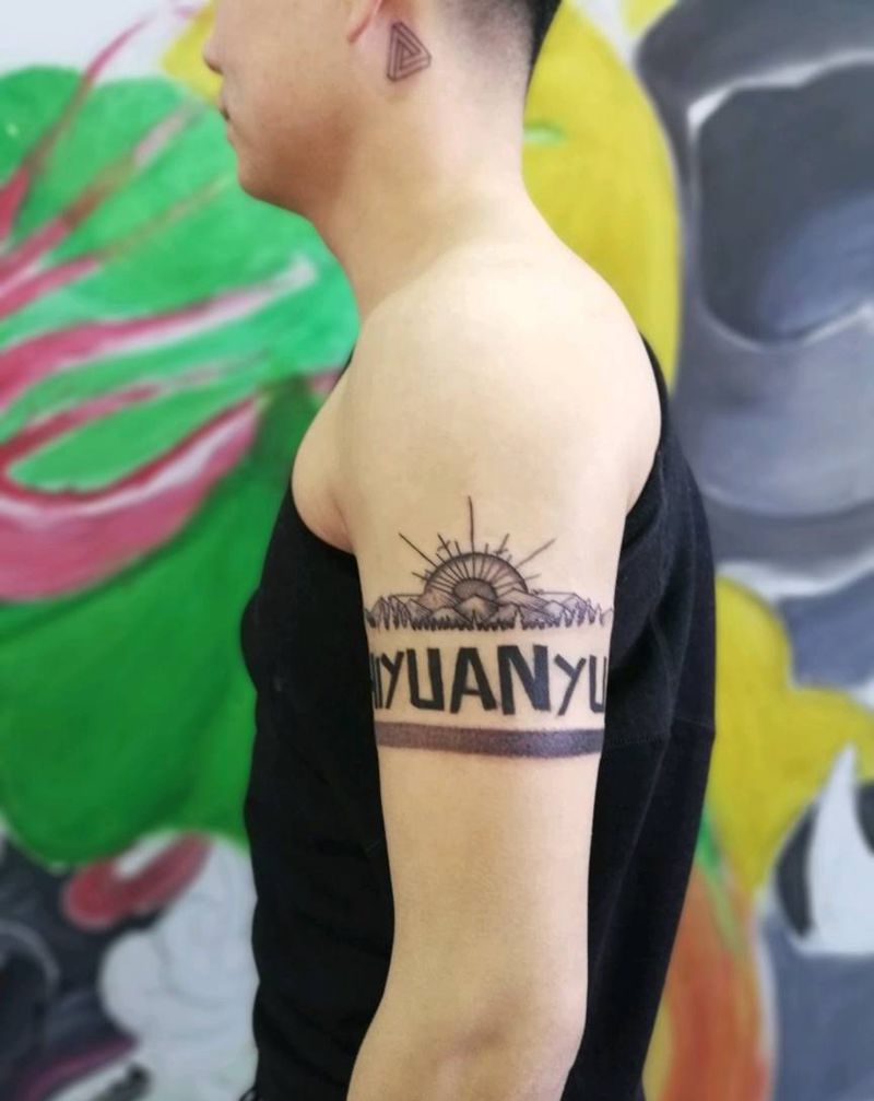 臂环纹身图片