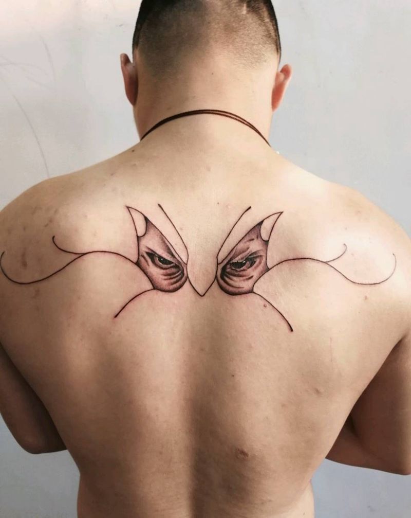 恶魔眼睛纹身图片