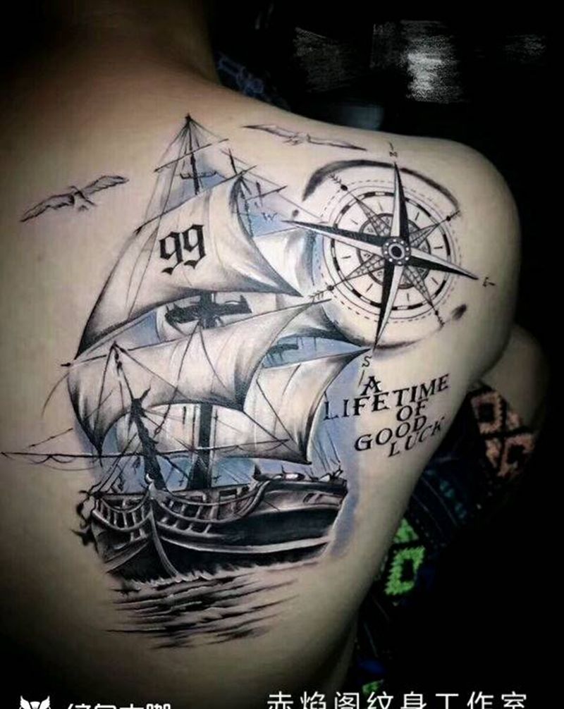 船纹身图片