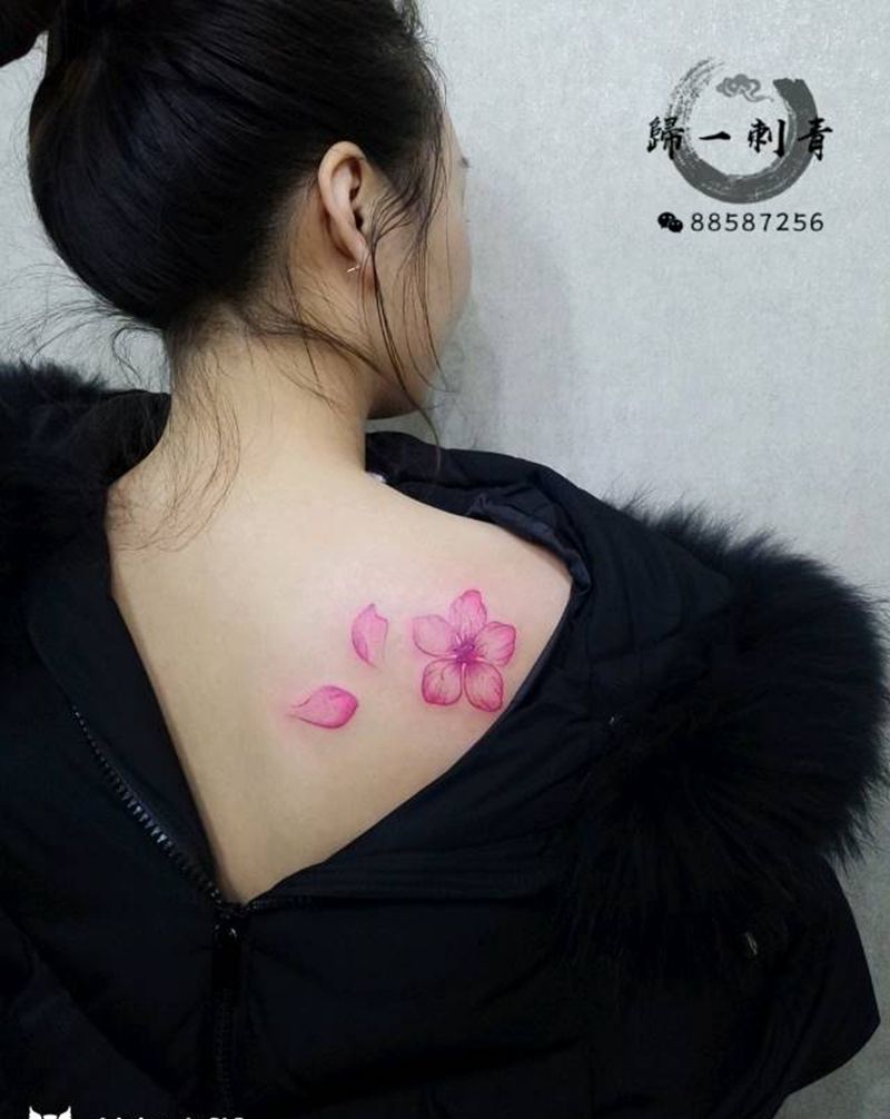樱花纹身图片