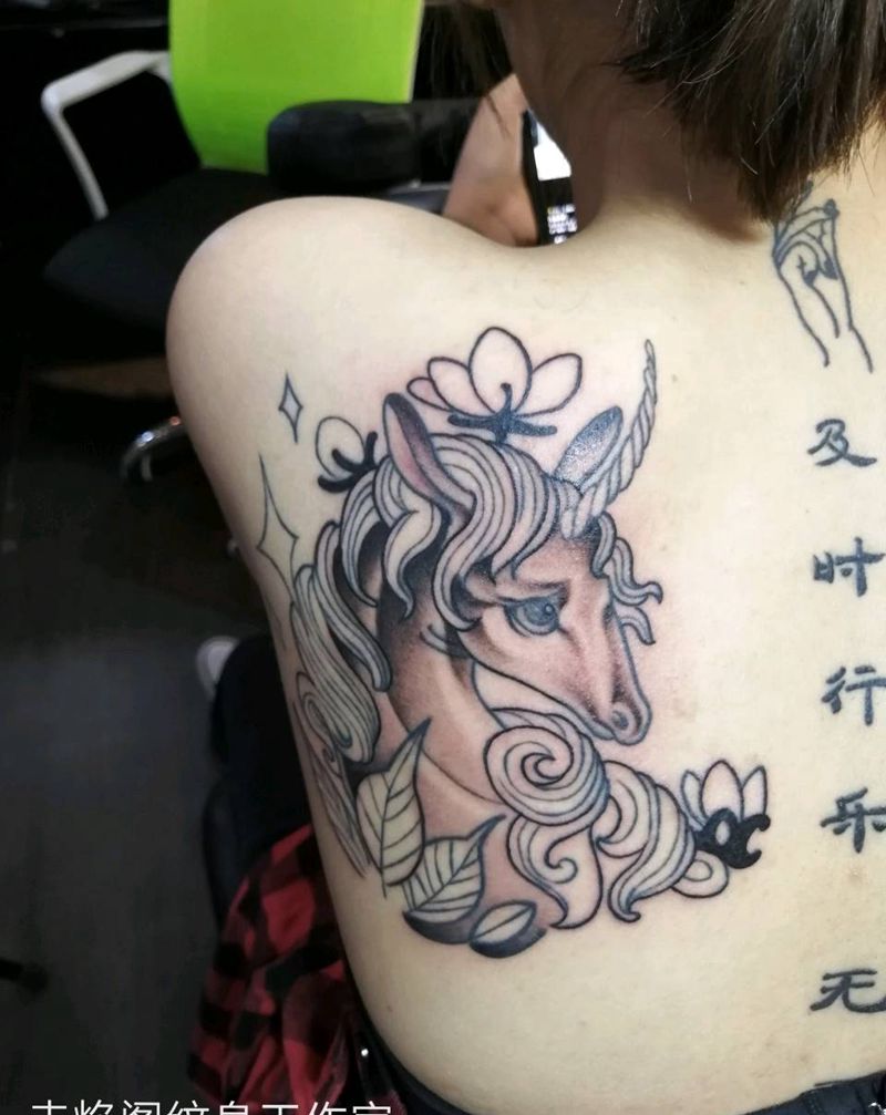 独角兽纹身图片