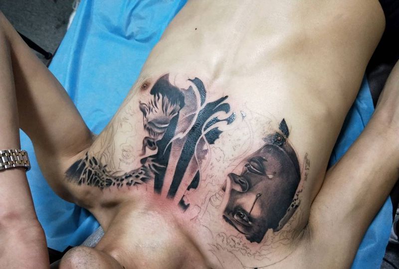 耶稣 圣母纹身图片