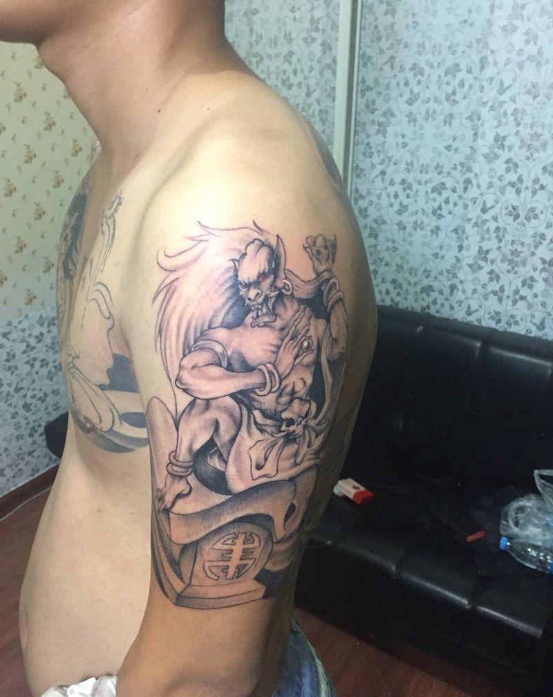 升官发财纹身图片