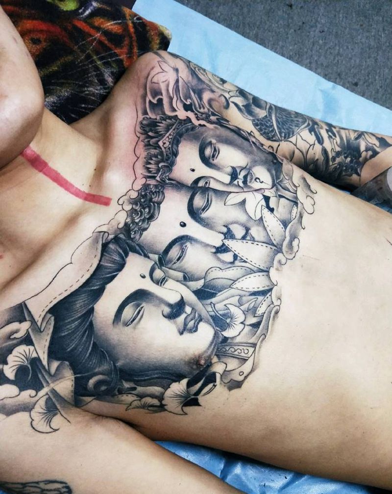 三面佛纹身图片