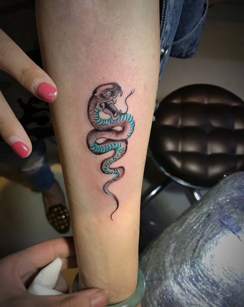 蛇纹身图片