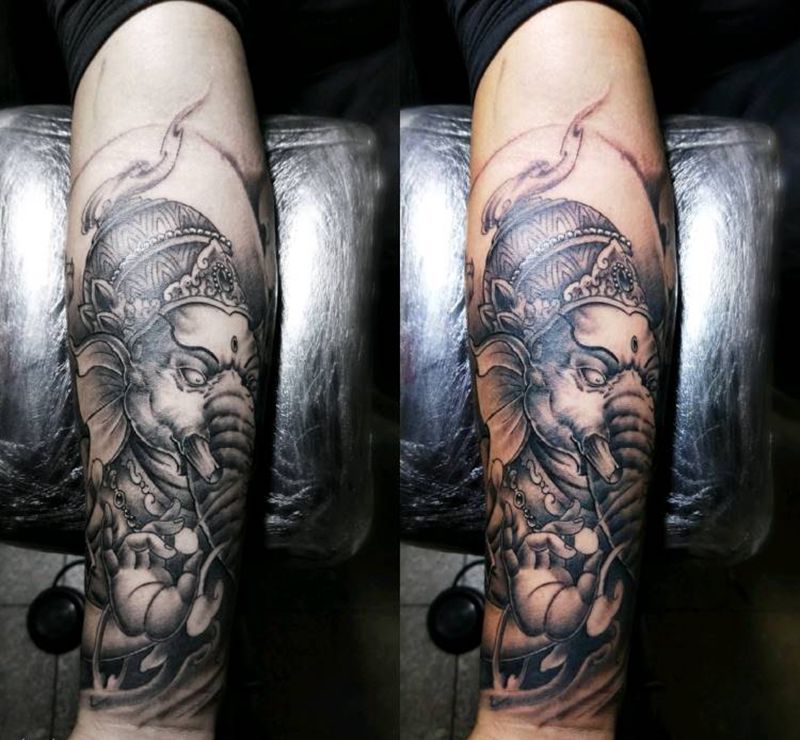 象神纹身图片