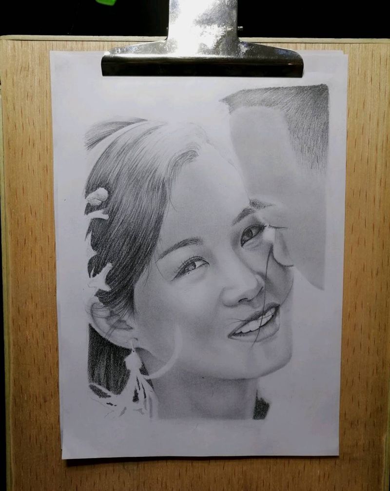 肖像手稿纹身图片