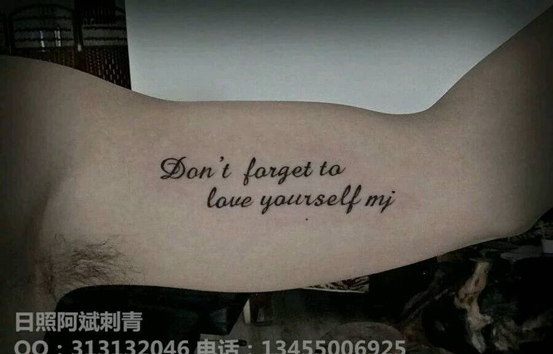 英文纹身图片_手臂清新字符纹身图案