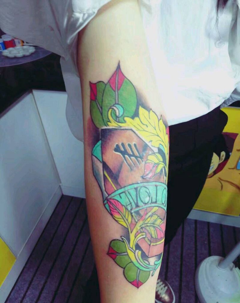 new school风格遮盖纹身图片
