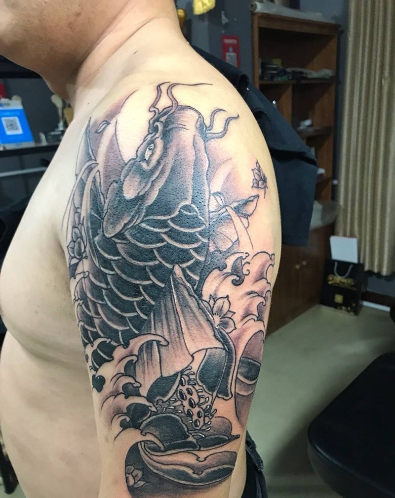 滴血榔头遮盖纹身图片