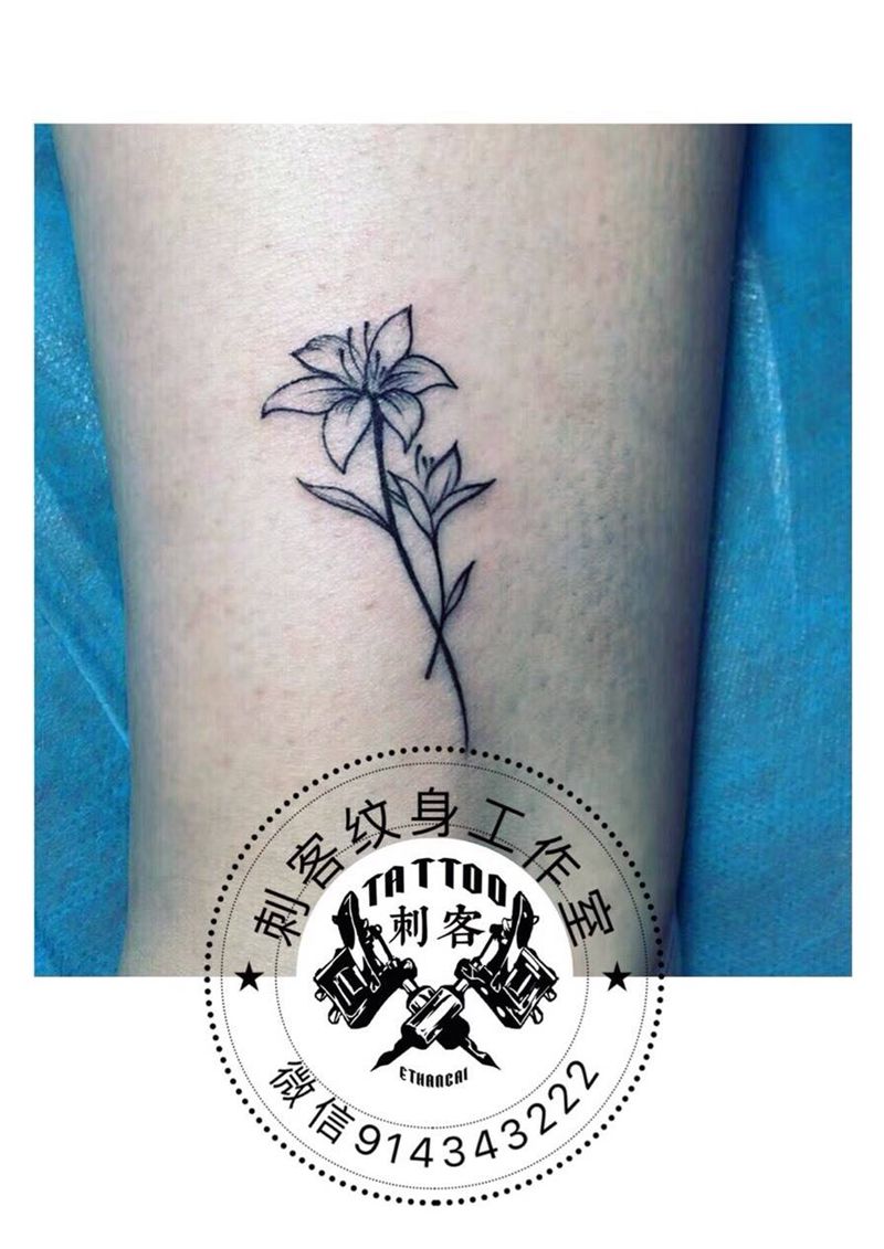 兰花纹身图片