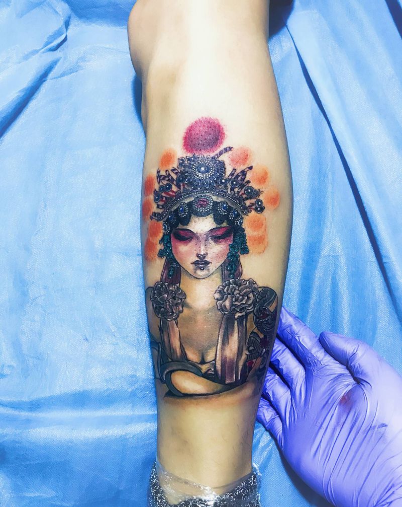 妓纹身图片_手臂纹身图案